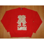 ClossingPoint BAE LOVE&PEACE Crew Sweat RED - CP vg g[i[ Y