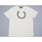 tbhy[  zCg TVc Y FRED PERRY Applique Laurel S Tee WHT -