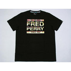 tbhy[ `FbN TVc Y FRED PERRY Madrass Fill S Tee BK -