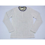 WOOLRICH Henley Neck Thermal Layered L S Tee PL H T w[lbN TVc .GRY -E[b` Vc-