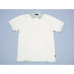 E[b` zCg |Vc WOOLRICH Layered S Polo Shirt WHT SAX - Y